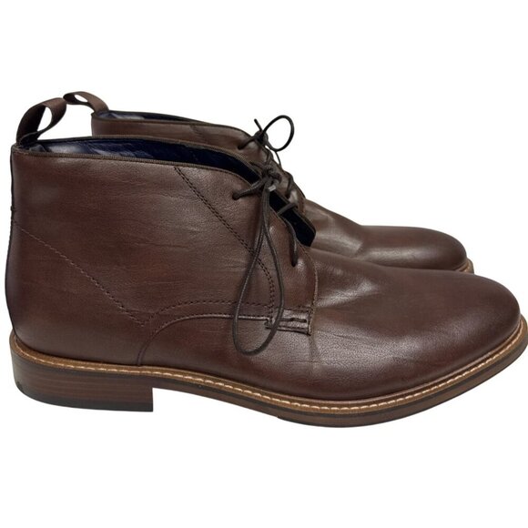 Steve Madden Chevy Men\'s Boots Chukka Brown Burnished Lace Up Size 9.5 New main image 3